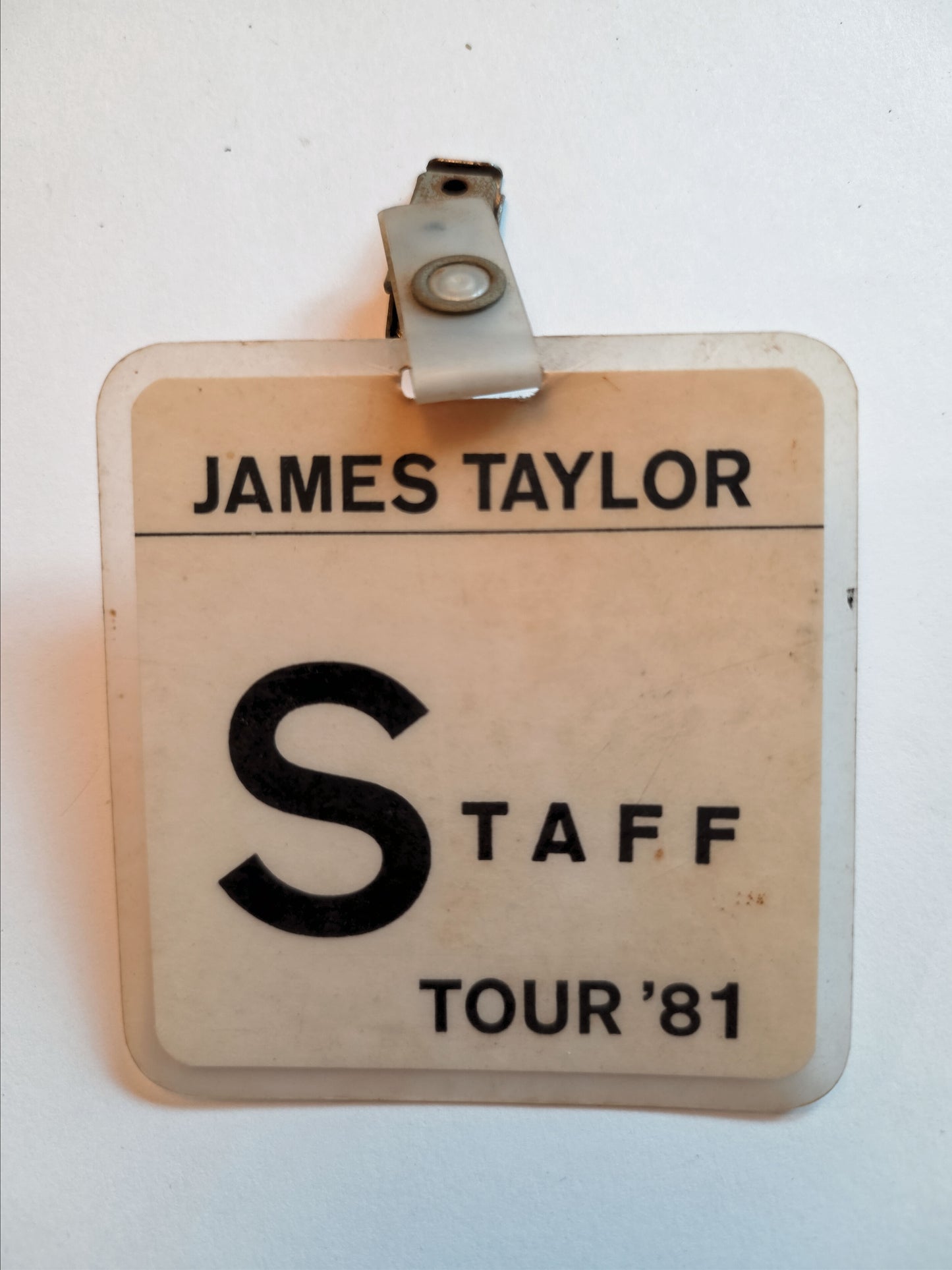 James Taylor Staff Tour '81 Badge – Doc Gans