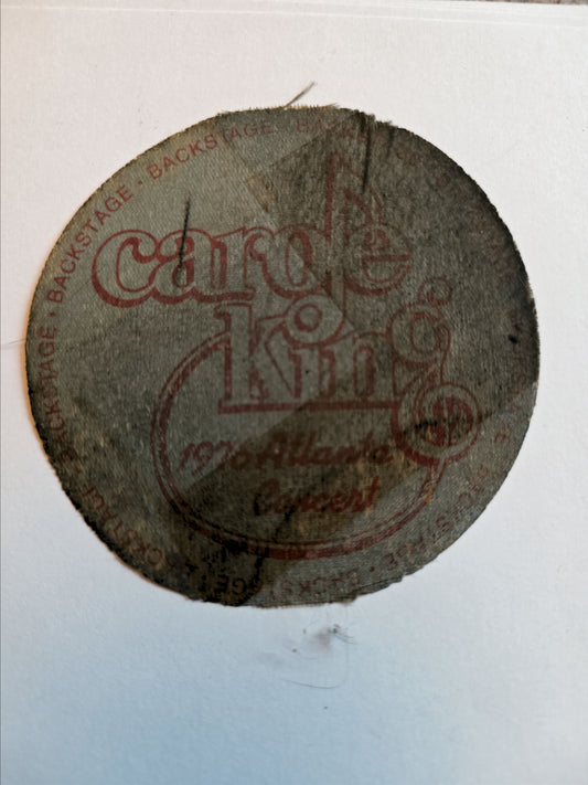 Carole King 1976 Atlanta Concerts Backstage Pass – Doc Gans
