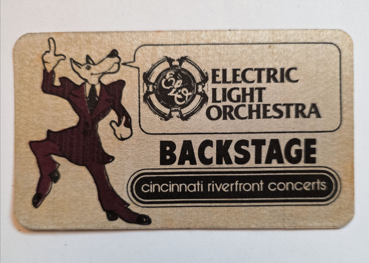 ELO Electric Light Orchestra Backstage Pass – Cincinnati Riverfront Concerts – Doc Gans