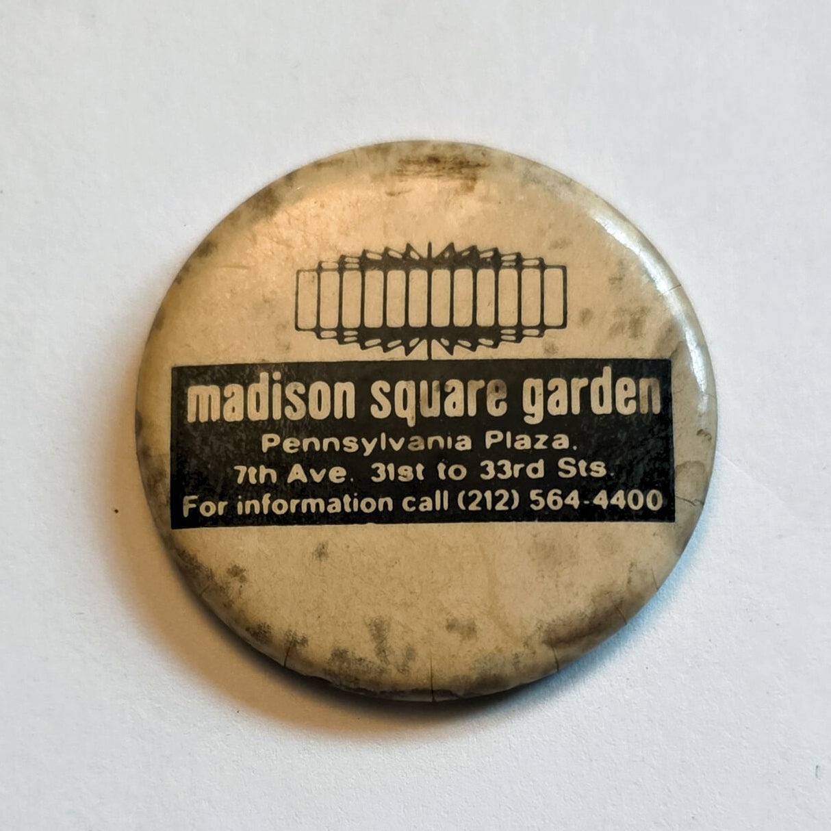 Madison Square Garden Vintage Button – Doc Gans