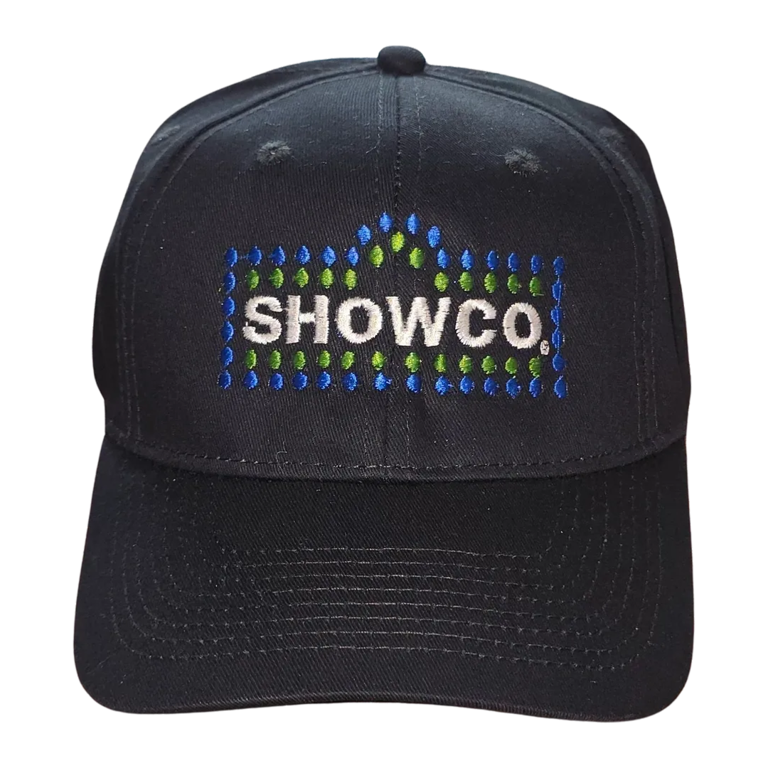 Showco® “Light Wall” Heritage Cap – Blue/Green Embroidery on Black