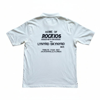 ROCK105 WFYV-FM Lynyrd Skynyrd Tribute Tour 1987 Embroidered Polo | Pat Farrell Collection