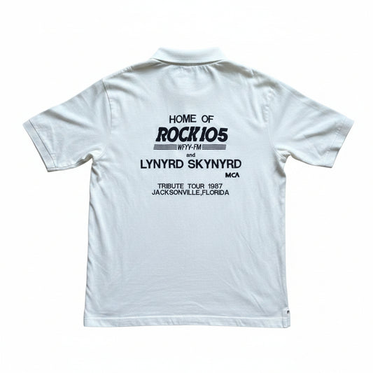 ROCK105 WFYV-FM Lynyrd Skynyrd Tribute Tour 1987 Embroidered Polo | Pat Farrell Collection