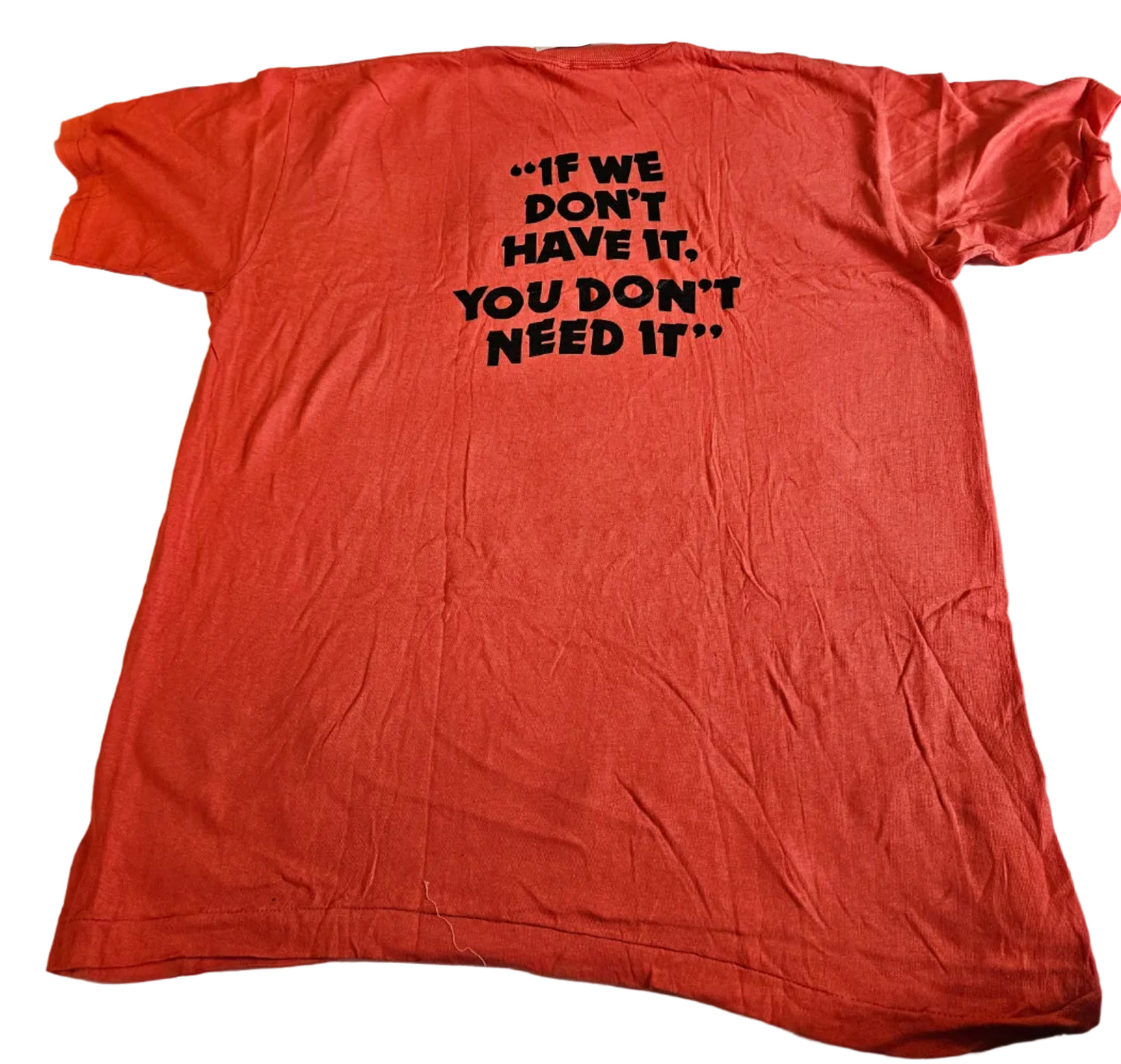 Steve's Music Store Montreal vintage tee - back with If We Don't Have It You Don't Need It slogan