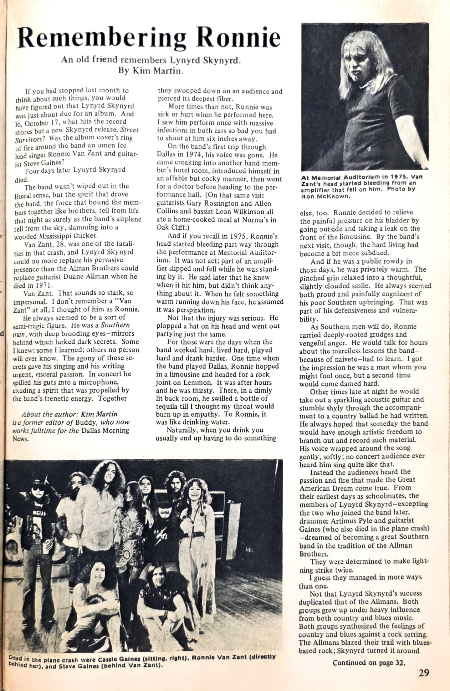Buddy — The Original Texas Music Magazine, November 1977 | Donnie DK Kretzschmar