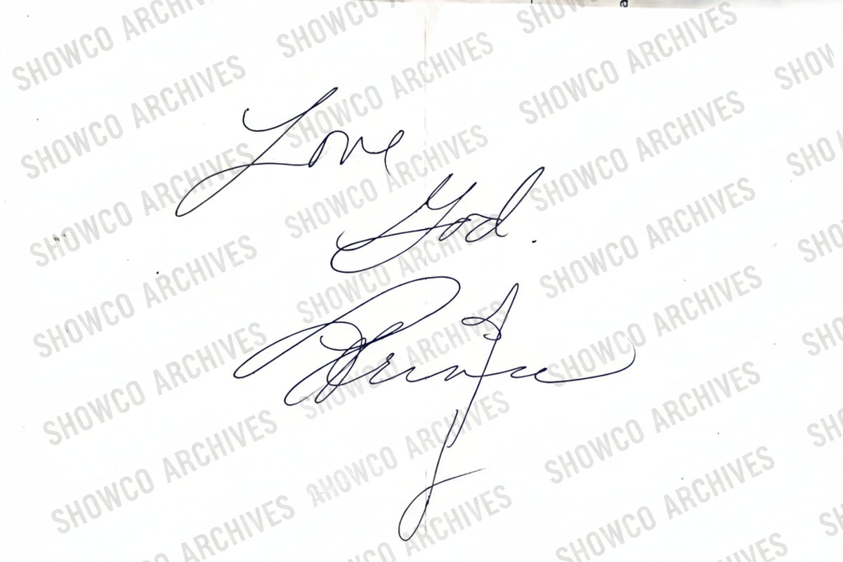 Prince Signed Thanksgiving Card to Donnie DK Kretzschmar | Collector Vault