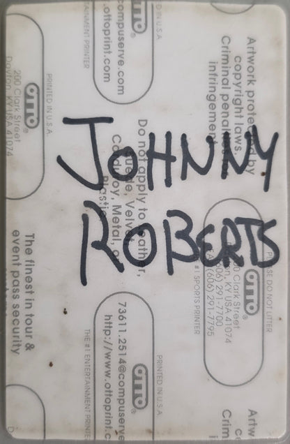 Soundgarden – 1997 World Tour All Area Access Pass, Johnny "JW" Roberts | Johnny "JW" Roberts Closet
