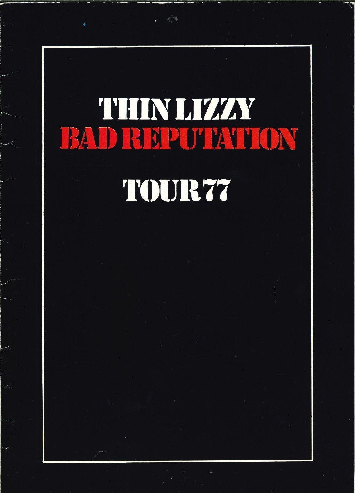 Thin Lizzy 1977 tour programme - cover