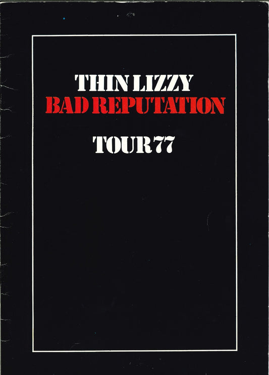 Thin Lizzy 1977 tour programme - cover