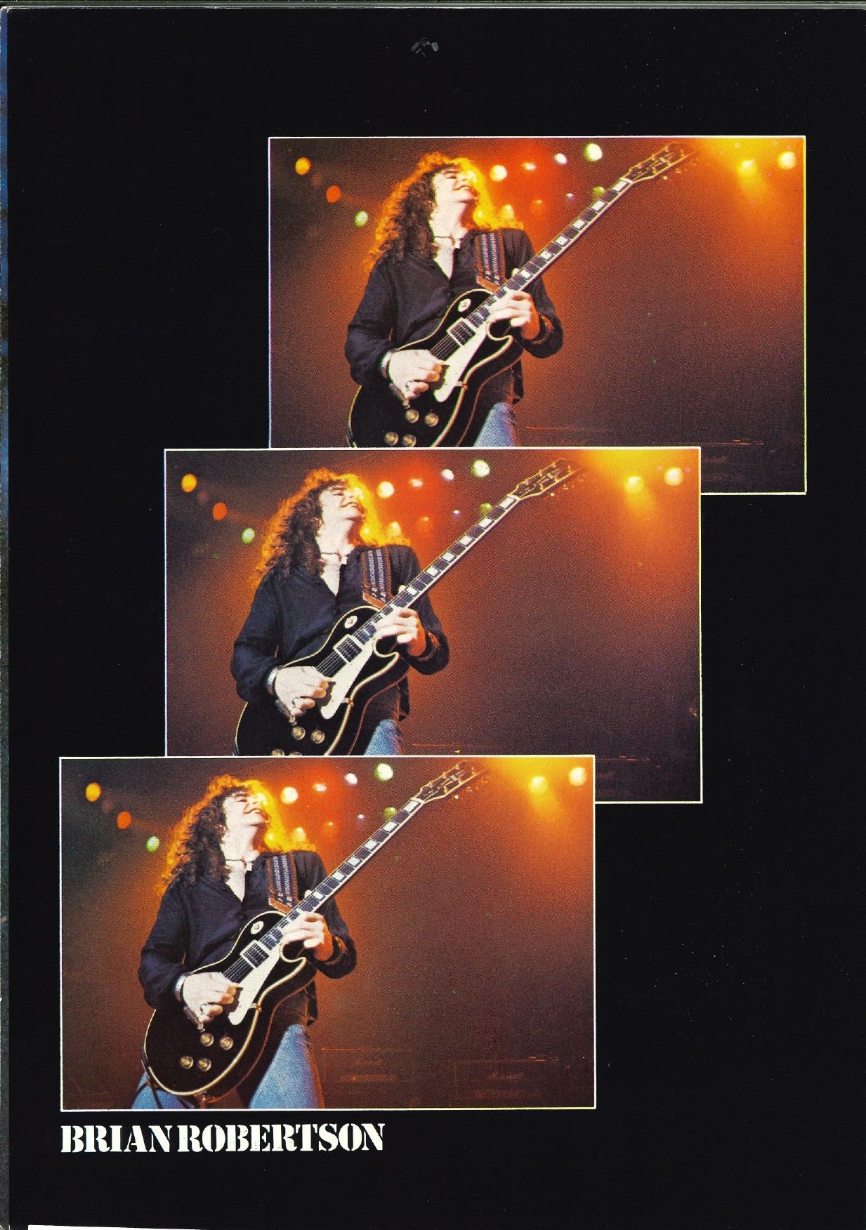 Thin Lizzy 1977 tour programme - Phil Lynott live on stage