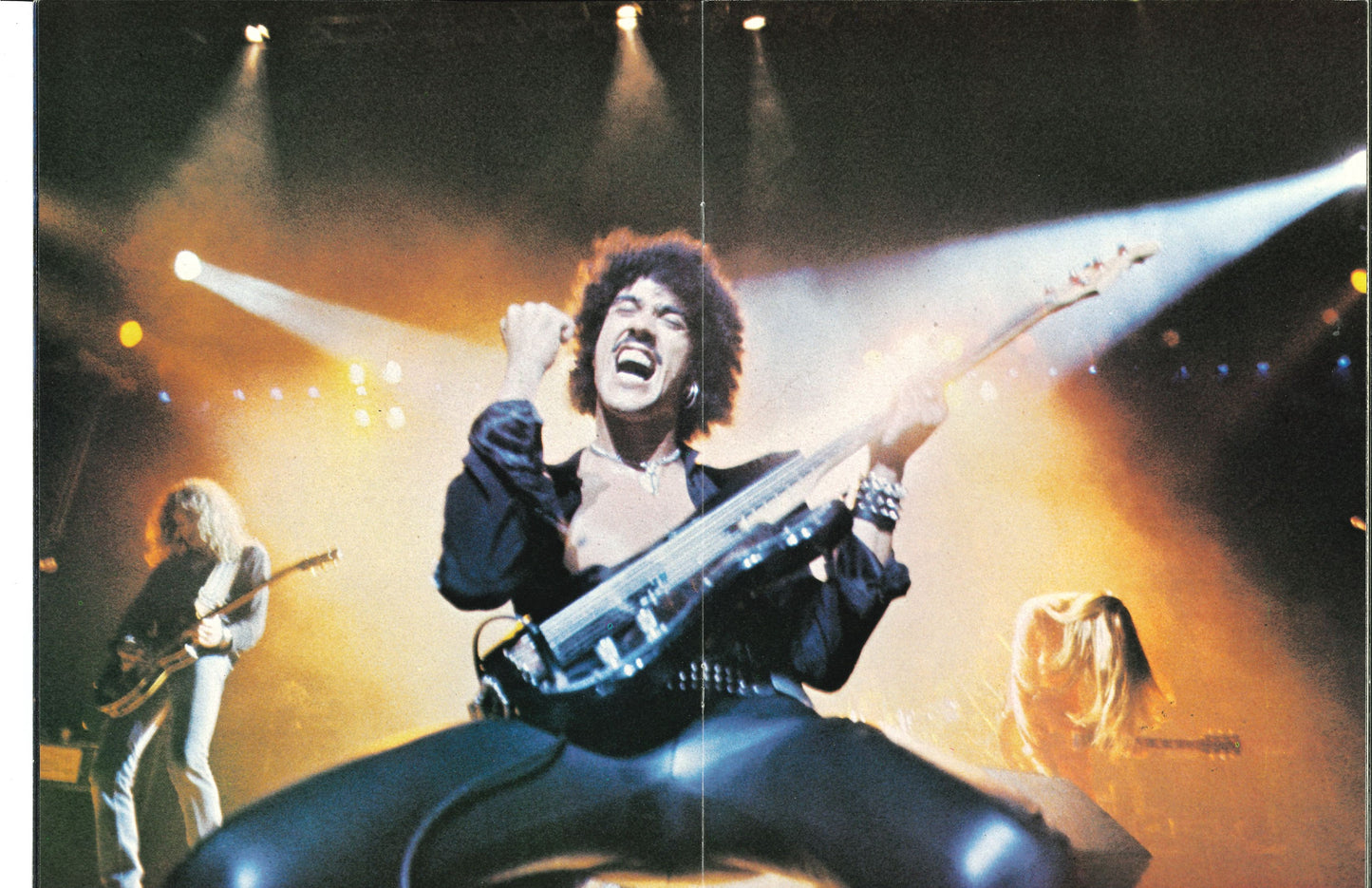 Thin Lizzy 1977 tour programme - English and American road crew photos, Dallas