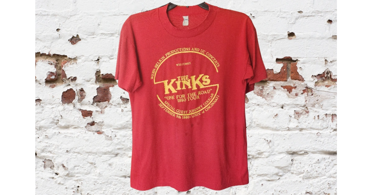 The Kinks and John Cougar 1980 Vintage Tee - Rare!