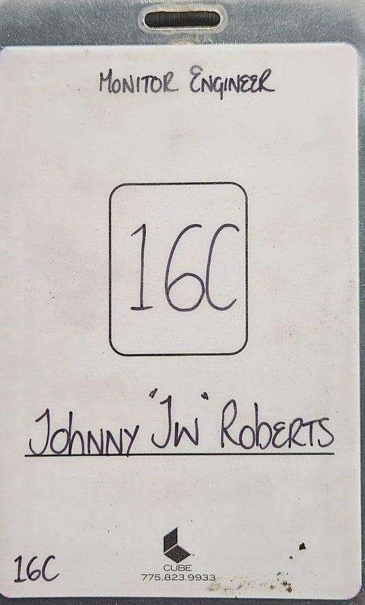Van Halen – 2004 Tour All Access Laminate No. 16C | Johnny "JW" Roberts Closet