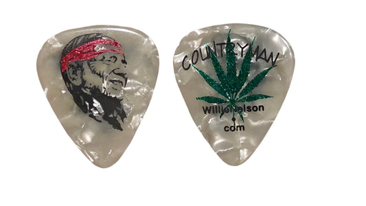 Willie Nelson Country Man Guitar Pick (Pearlescent)