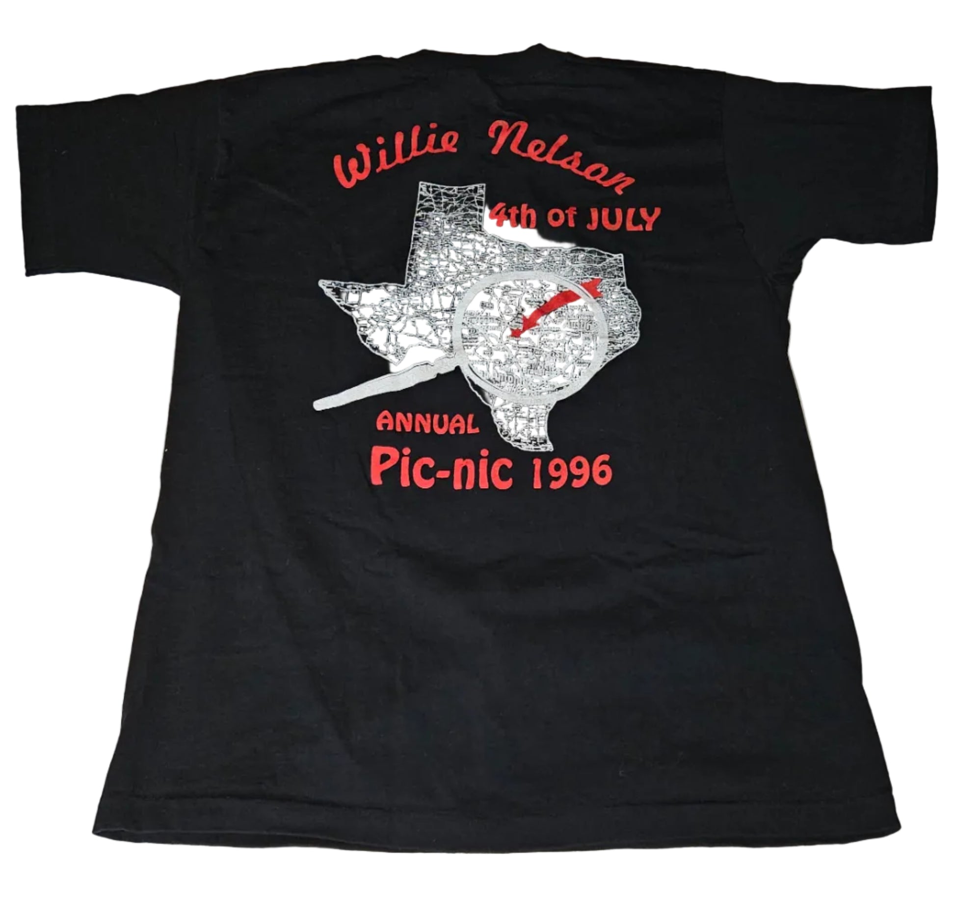 Farm Aid VI 1993 crew tee back with artist roster