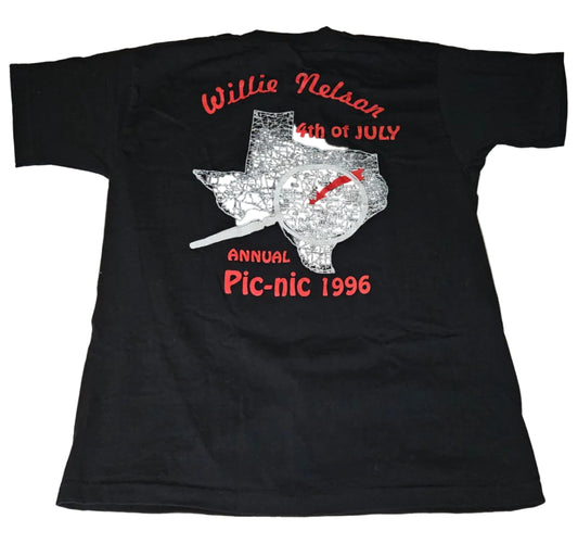 Farm Aid VI 1993 crew tee back with artist roster