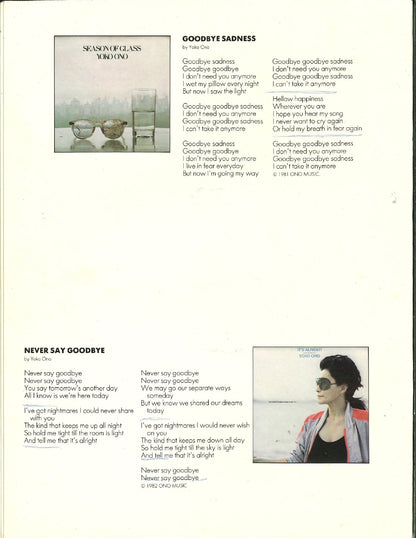 Yoko Ono — 1986 Starpeace World Tour Original Concert Program | Mike “Dr. Funk” Ponczek’s Closet