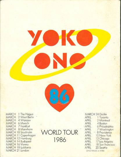 Yoko Ono — 1986 Starpeace World Tour Original Concert Program | Mike “Dr. Funk” Ponczek’s Closet