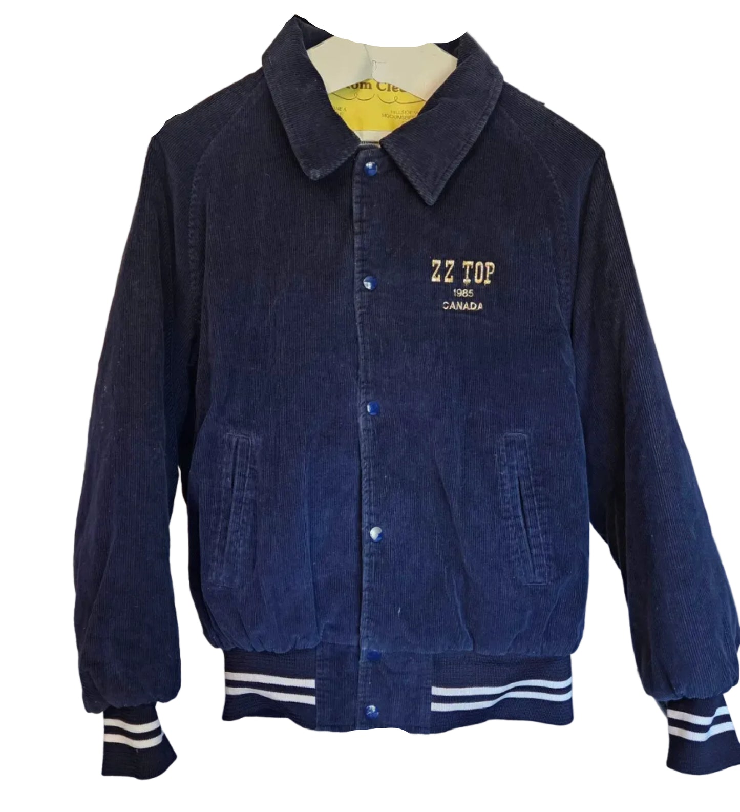 ZZ Top 1985 Canada Tour Crew Jacket – Navy Corduroy by Avon Sportswear