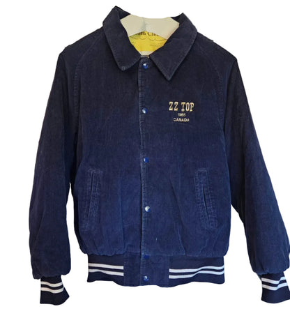 ZZ Top 1985 Canada Tour Crew Jacket – Navy Corduroy by Avon Sportswear