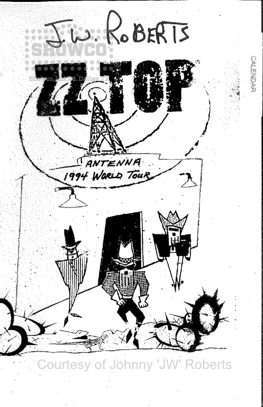 ZZ Top Antenna World Tour 1994 — Original Full Tour Itinerary Binder