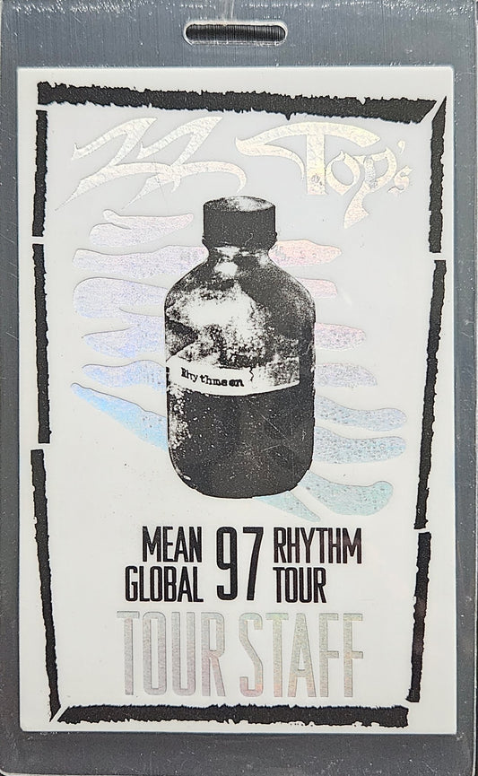 ZZ Top – Mean Global Rhythm Tour 1997 Tour Staff Laminate | Johnny "JW" Roberts Closet
