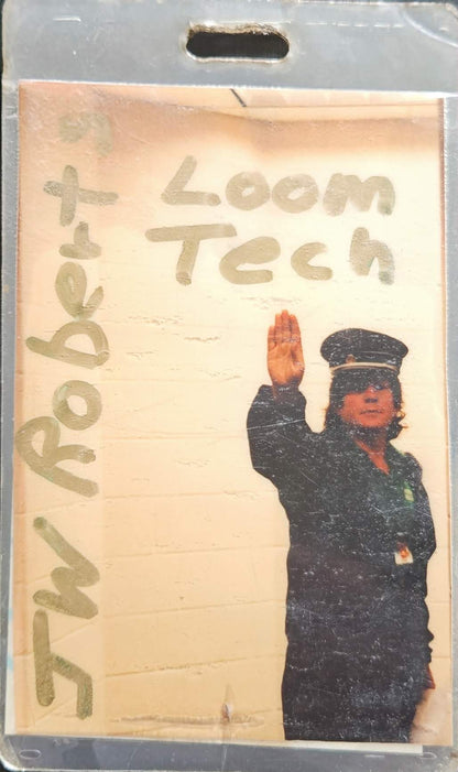 ZZ Top – Afterburner Tour Crew Laminate | Johnny "JW" Roberts Closet