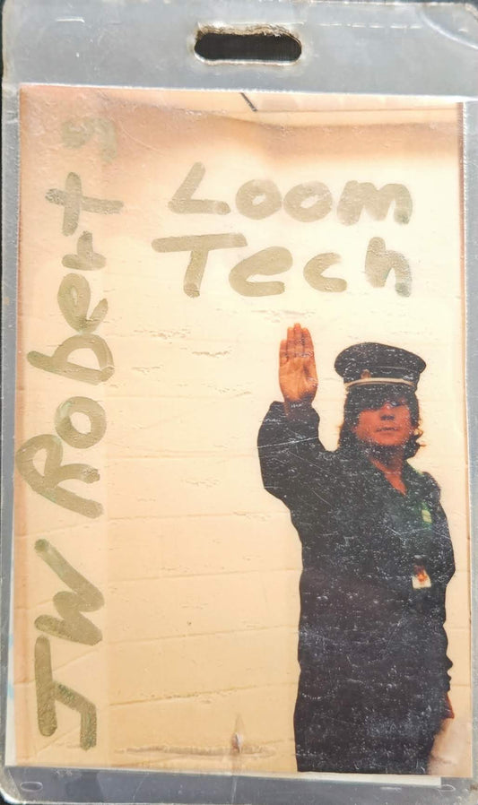 ZZ Top – Afterburner Tour Crew Laminate | Johnny "JW" Roberts Closet