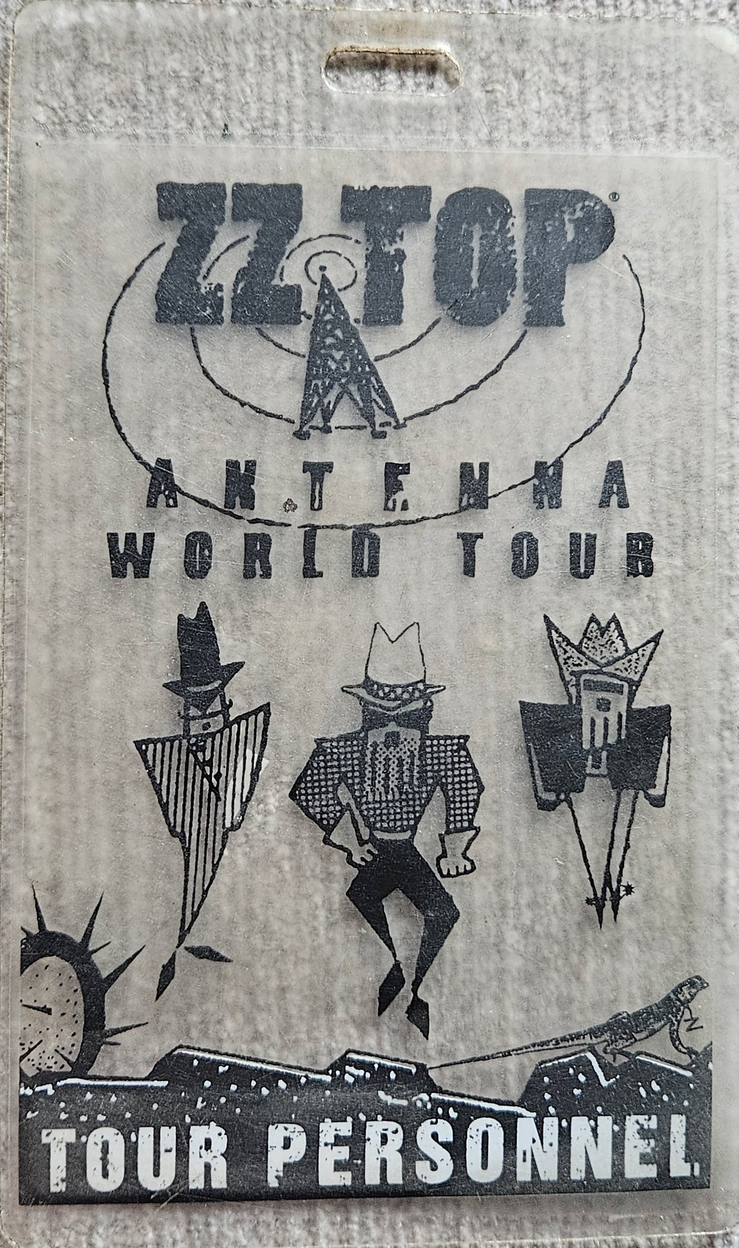 ZZ Top – Antenna World Tour All Access Laminate | Johnny "JW" Roberts Closet