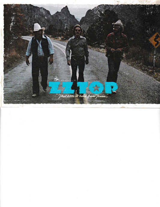 ZZ Top Texas Tour 1975 Program — Cover page with Texas map and tour photos