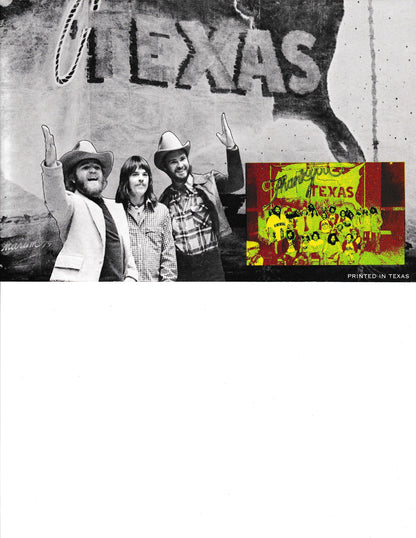 ZZ Top Texas Tour 1975 Program — Additional tour photography