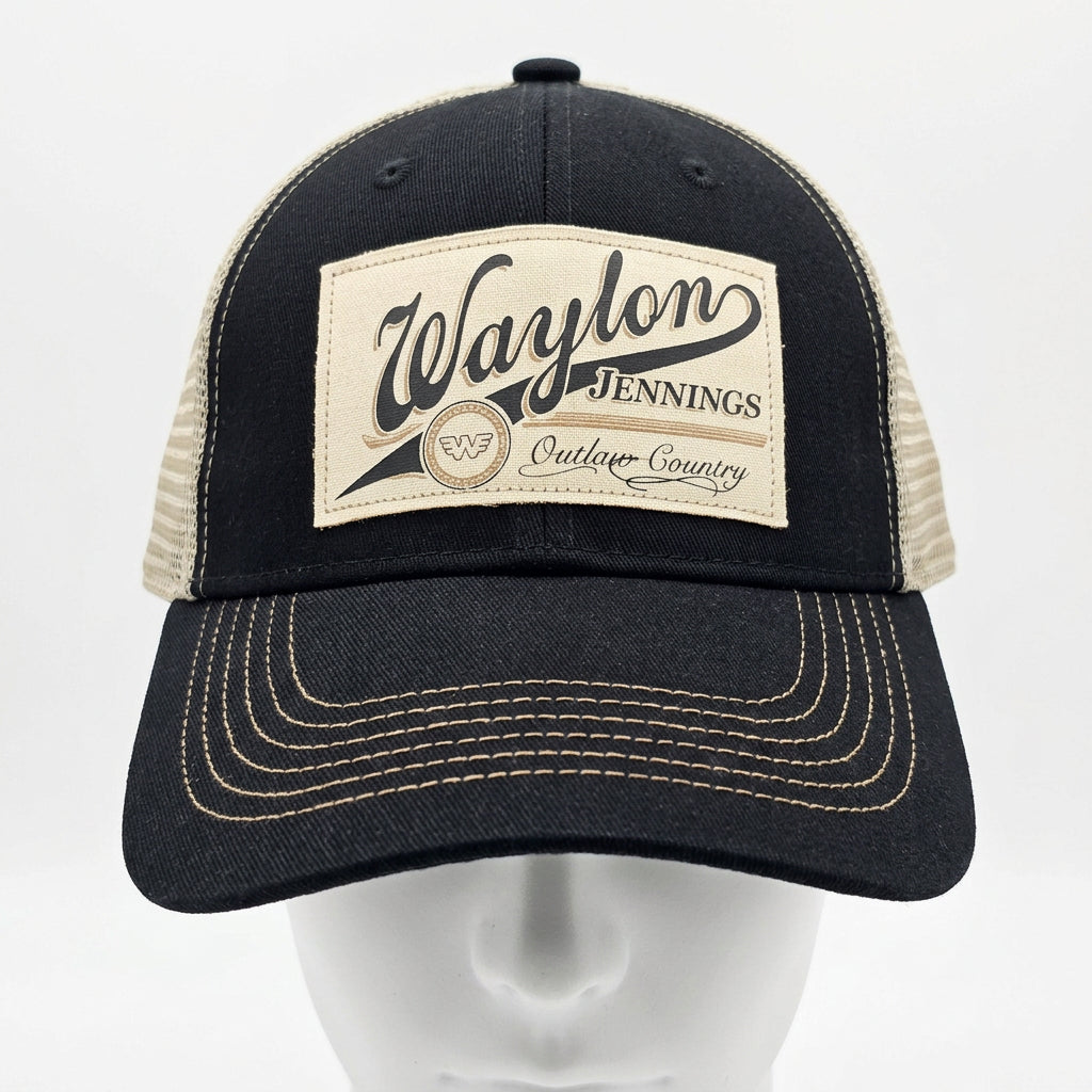 Waylon Jennings Outlaw Country trucker cap from Bruce Jones’s collection — front