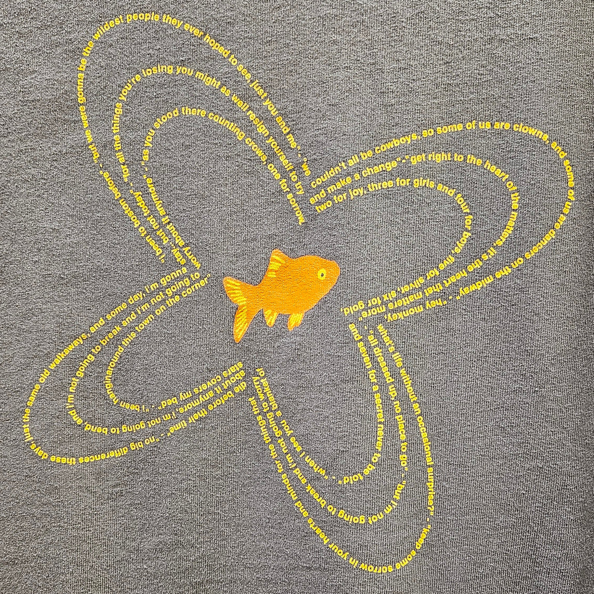COUNTING CROWS BOSTON COLLEGE OCT. 2001-FISH LOGO W/POEM from Bruce Jones’s collection — photograph 284