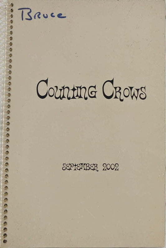 Counting Crows Fall 2002 Itinerary  from Bruce Jones’s collection — photograph 244