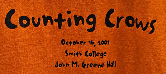 COUNTING CROWS ORANGE OCTOBER 16 2001 SMITH COLLEGE - SECURITY ON BACK from Bruce Jones’s collection — photograph 273