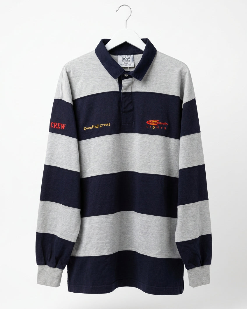 COUNTING CROWS RUGBY STYLE NEG EARTH LIGHTS CREW ON SLEEVE (BLK/GRY W/NAVY COLLAR) from Bruce Jones’s collection — photograph 257