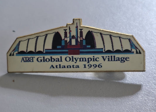 AT&T Global Olympic Village Atlanta 1996 pin from Bruce Jones’s collection, front