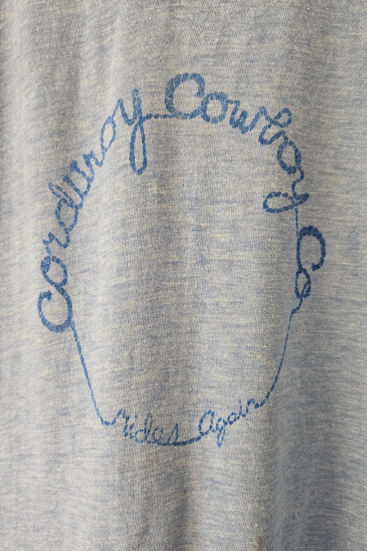 Corduroy Cowboy Co. Rides Again Blue Ringer Vintage Tee — additional original photo / condition detail