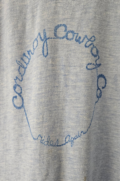 Corduroy Cowboy Co. Rides Again Blue Ringer Vintage Tee — additional original photo / condition detail
