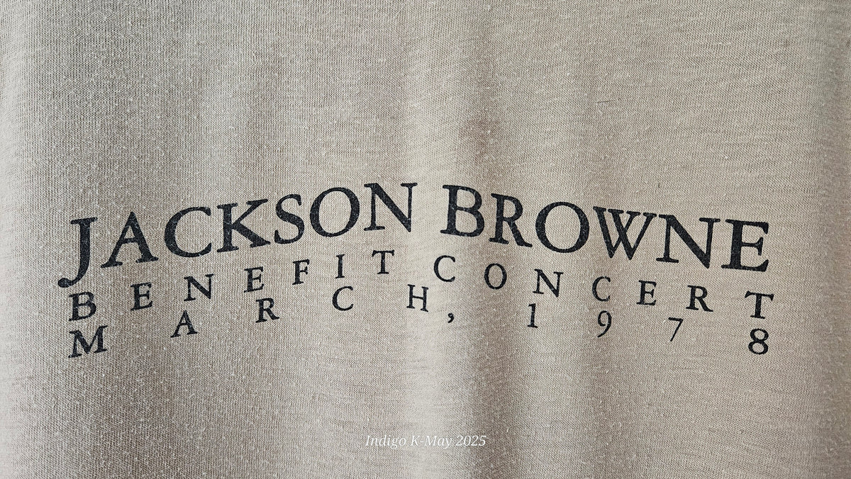 Jackson Browne “Childrens Art & Ideas” (3/78) Vintage T-Shirt — additional original photo / condition detail