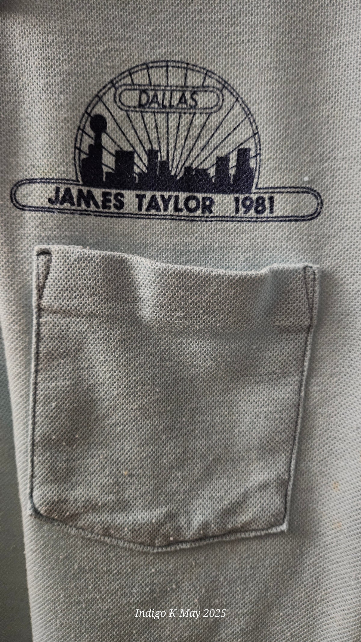 James Taylor “Dallas” Pocket Polo (1981) — additional original photo / condition detail