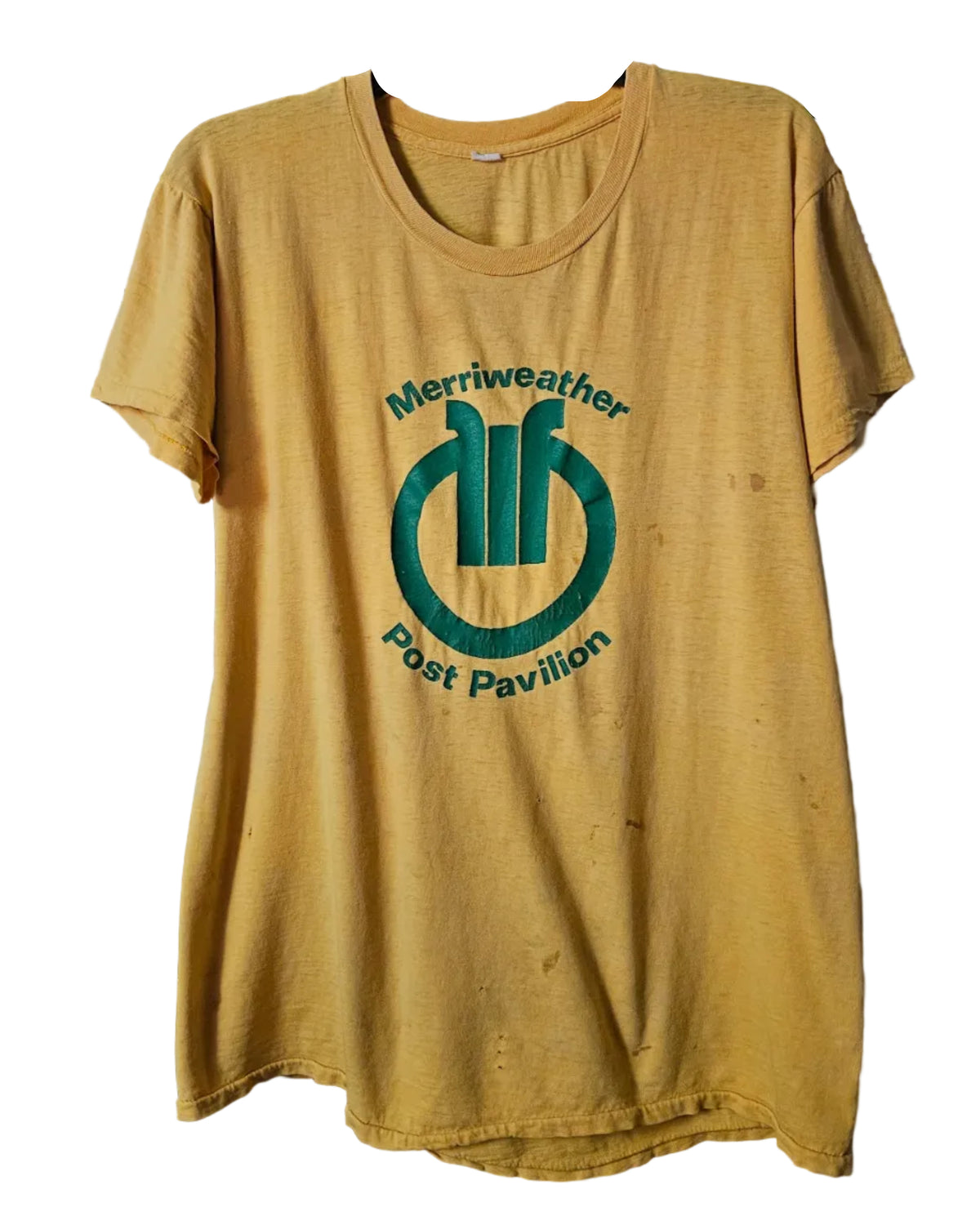 Merriweather Post Pavilion Yellow Shirt (Front Logo Only) — additional original photo / condition detail