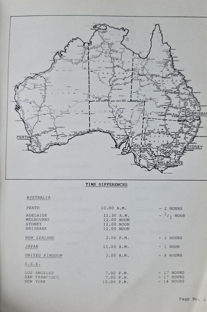 Julian Lennon — Australian Tour May 1985, Original Complete Tour Itinerary (JW Roberts Named on Flight Schedule)