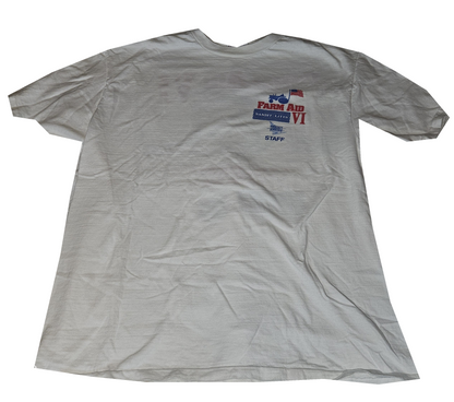 Farm Aid VI 1993 Bandit Lights Staff Tee — full view
