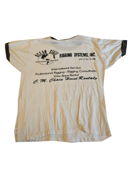 Rhode Island Riggers / Ocean State Riggers Ringer Tee — reverse or detail view