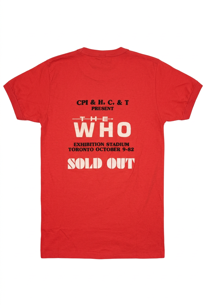 The Who 1982 Toronto Exhibition Stadium V-Neck Tee — reverse or detail view