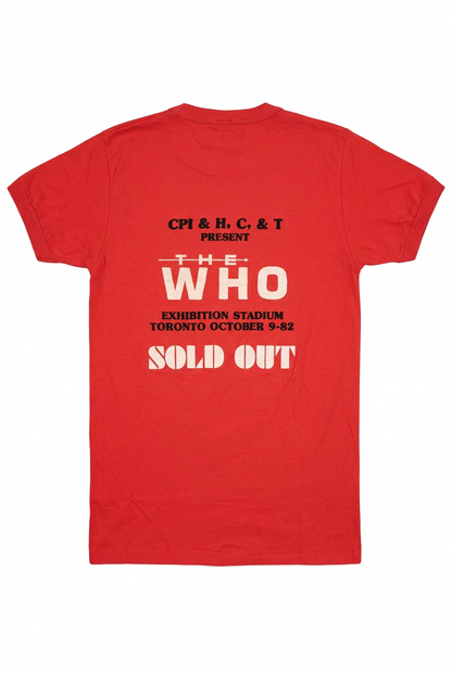 The Who 1982 Toronto Exhibition Stadium V-Neck Tee — reverse or detail view