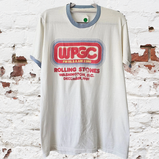 Rolling Stones RARE Radio WPGC FM 95.5 1981 T-shirt