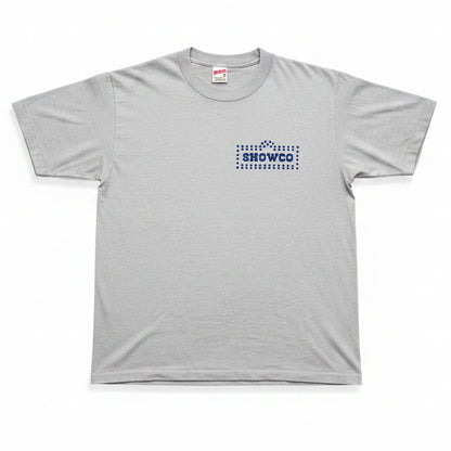 SHOWCO KISS Crew Shirt – Never Worn, Grey w/ Royal Blue Velvet Flocking (Size Small)