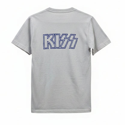 SHOWCO KISS Crew Shirt – Never Worn, Grey w/ Royal Blue Velvet Flocking (Size Small)